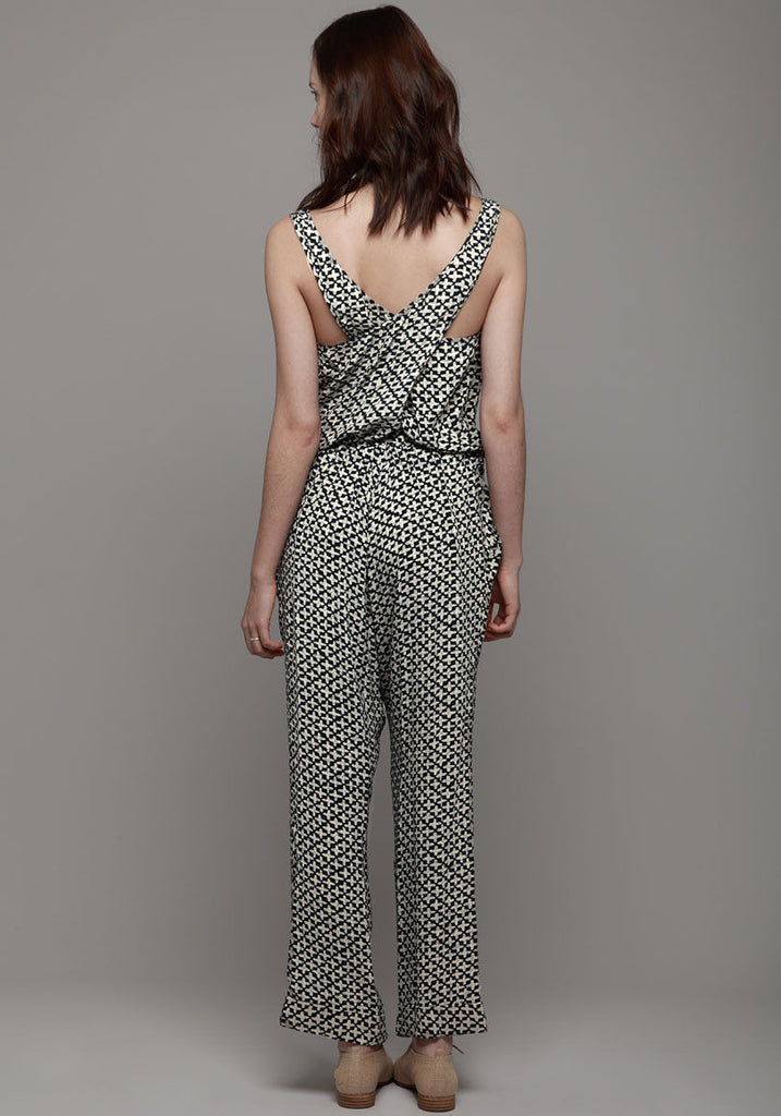Printed Silk Jumpsuit