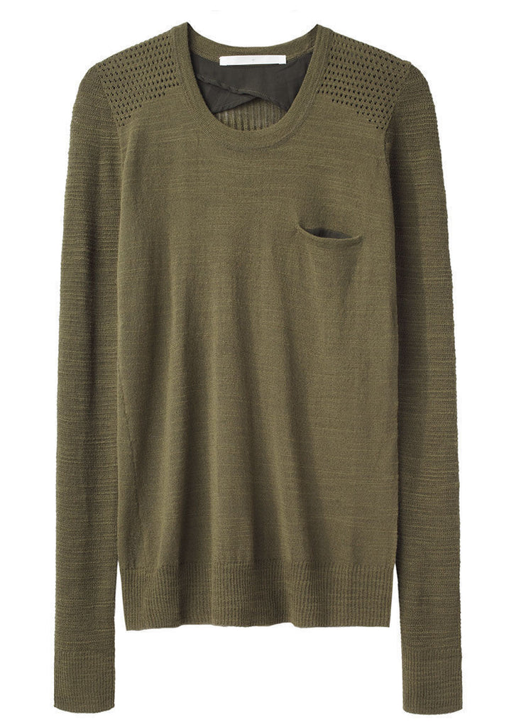 Solid Knit Crew Neck