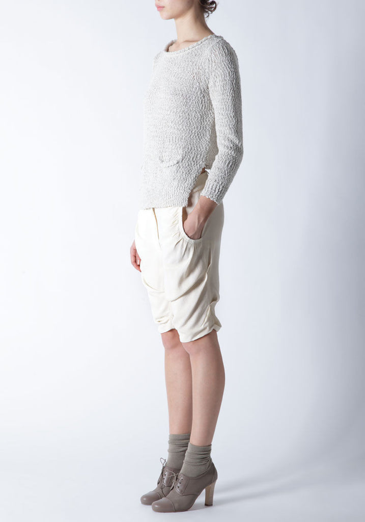 Textured Crepe Twist Short