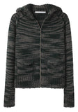 Zip Marled Cardigan