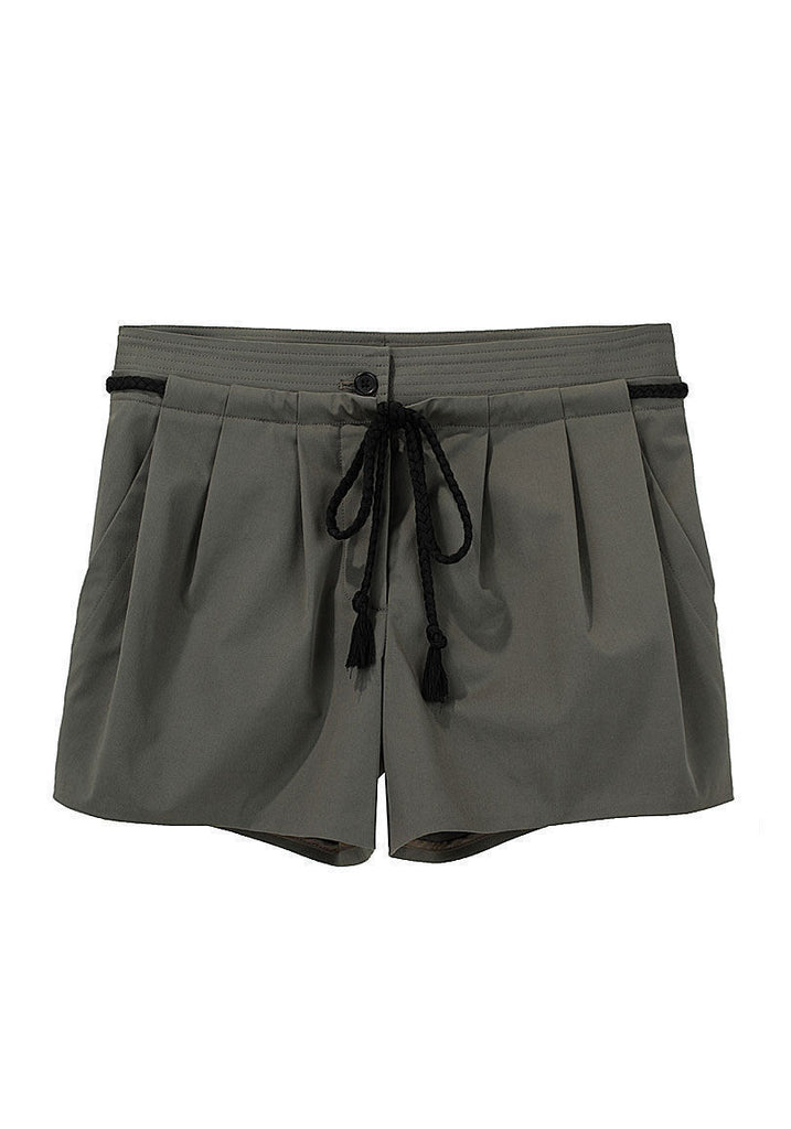 Cotton Suiting Pleated Short