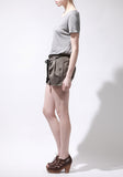 Cotton Suiting Pleated Short
