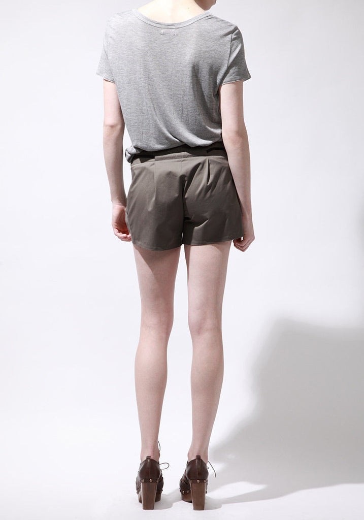 Cotton Suiting Pleated Short