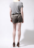Cotton Suiting Pleated Short