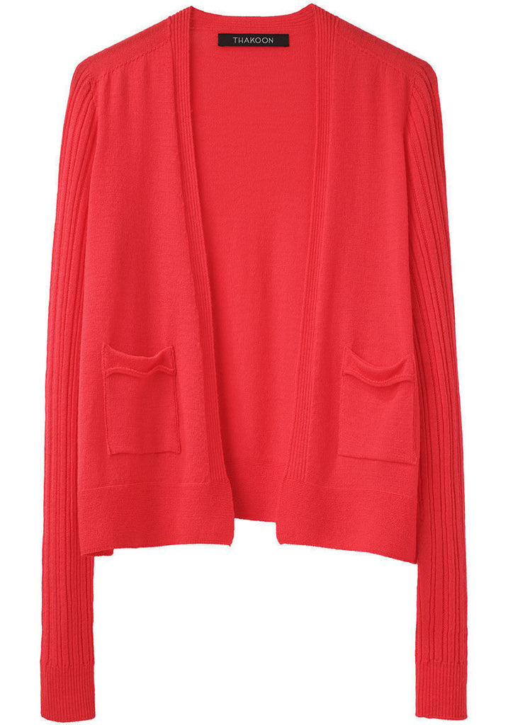 Cropped Open Front Cardigan