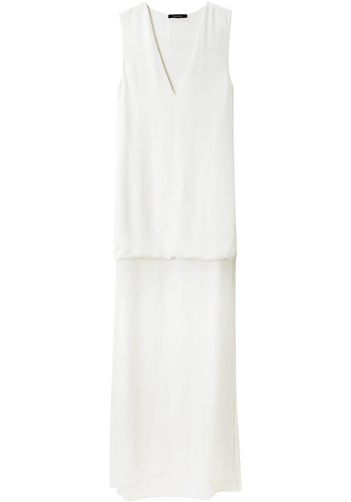 Double Georgette V-Neck Gown