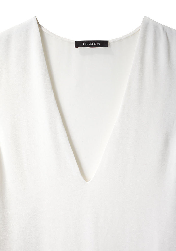 Double Georgette V-Neck Gown