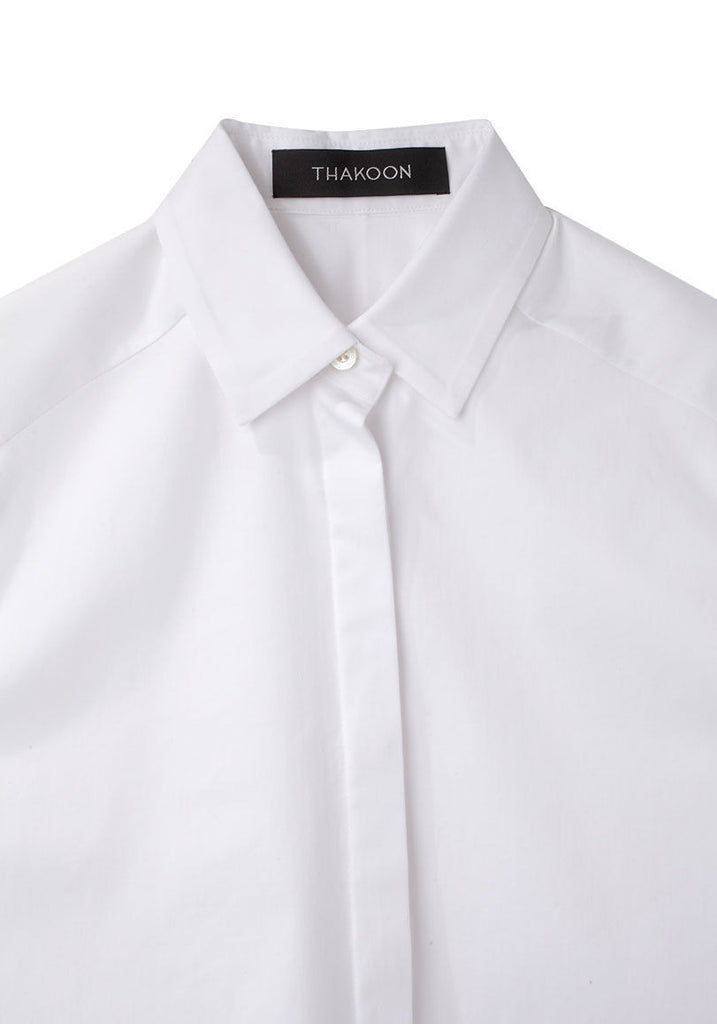 Drape Back Shirtdress