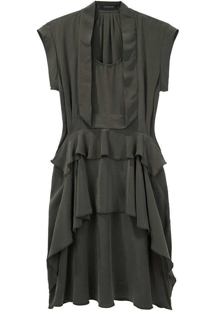 Draped Ruffle Dress