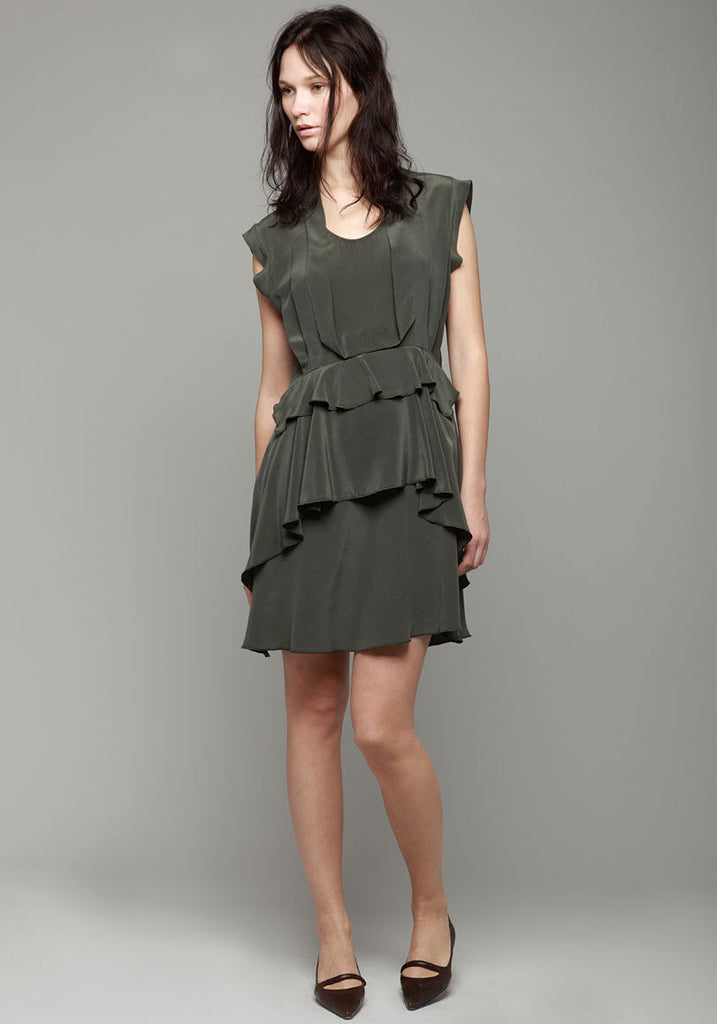 Draped Ruffle Dress