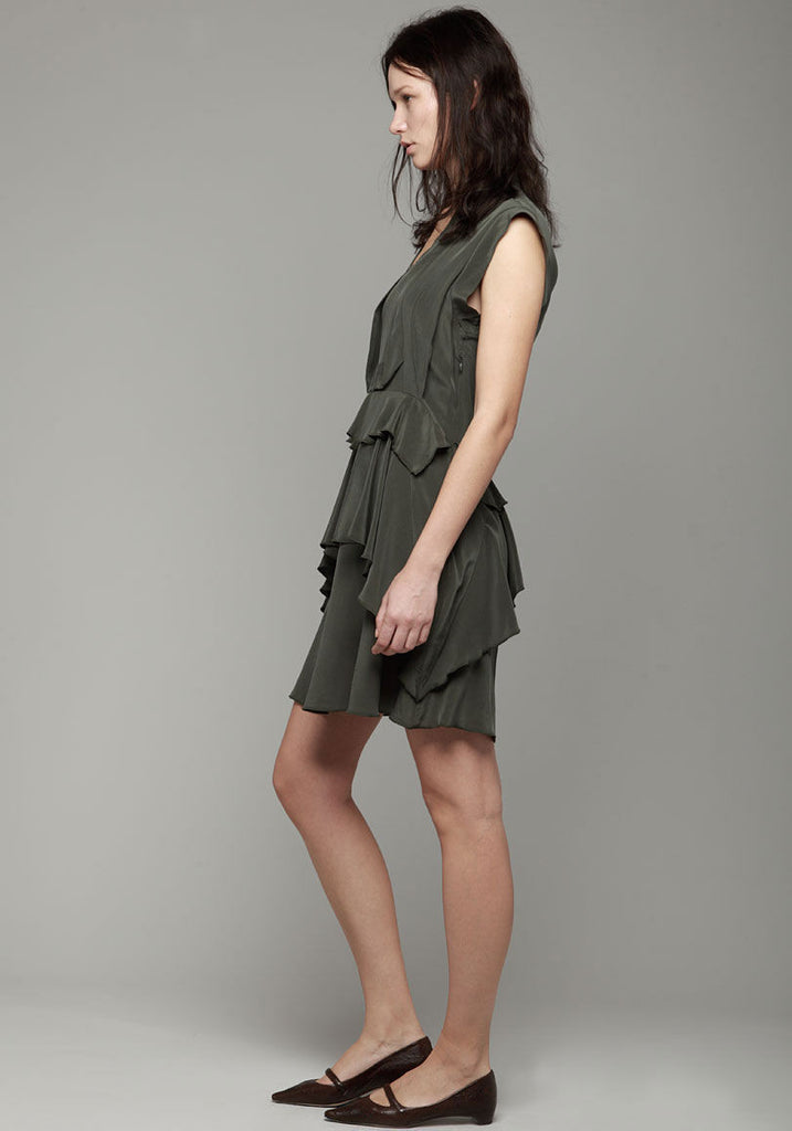Draped Ruffle Dress