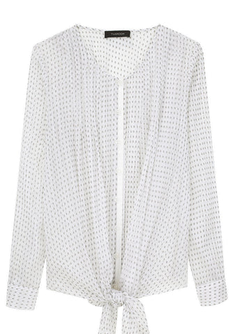 Flocked Chiffon Blouse