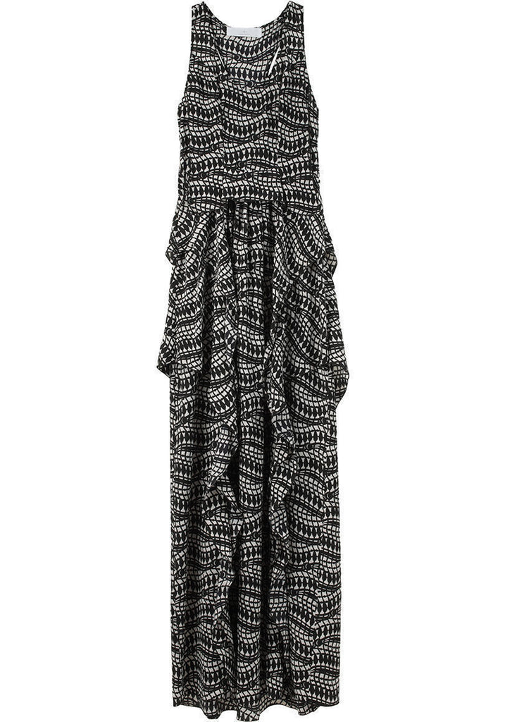 Flounce Printed Gown