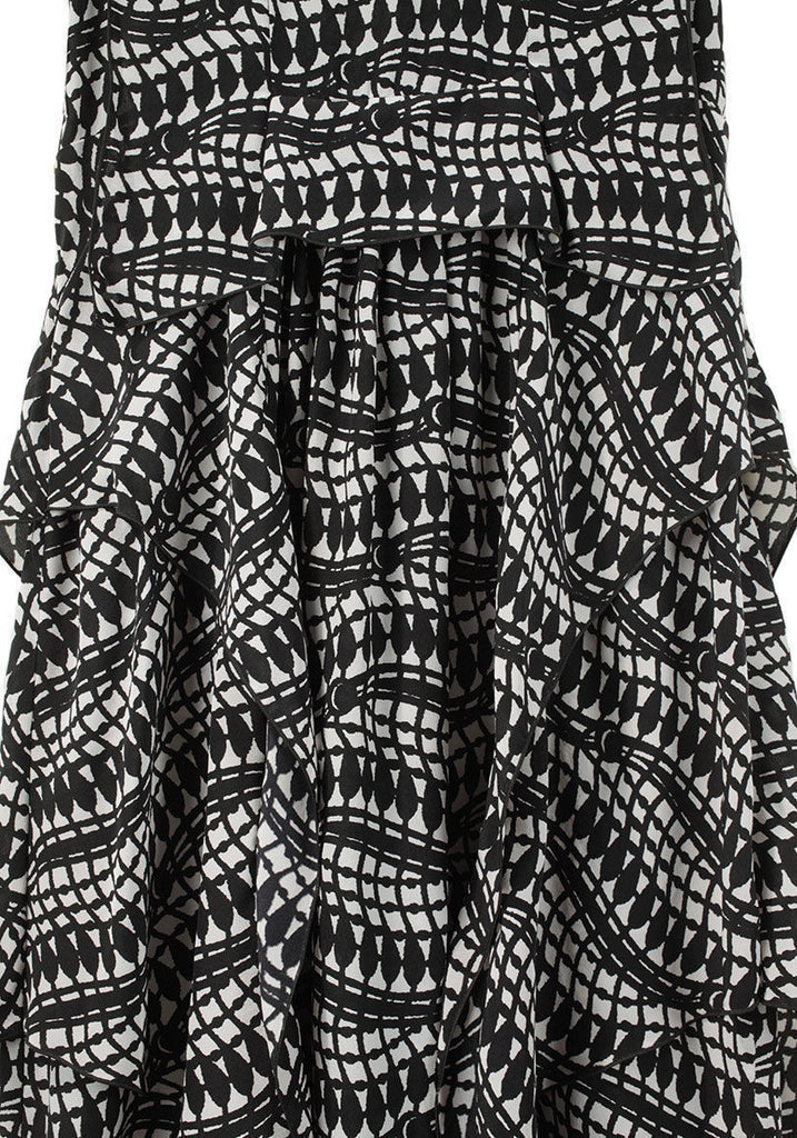 Flounce Printed Gown