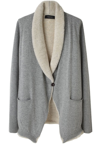 Reversible Shearling Cardigan