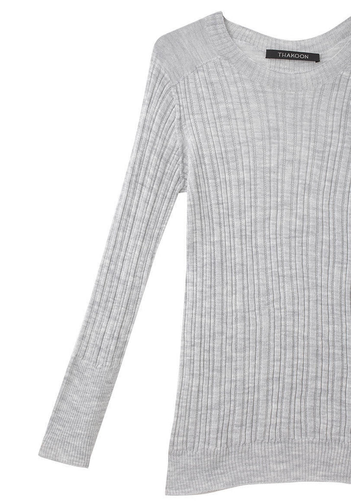 Ribbed Crewneck Pullover