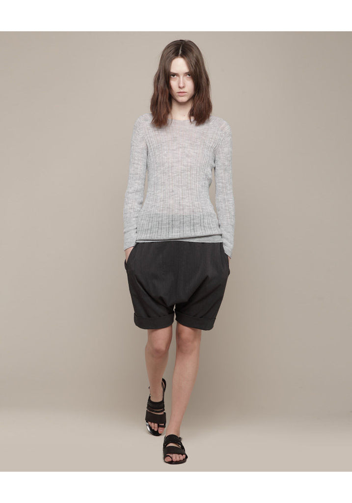 Ribbed Crewneck Pullover