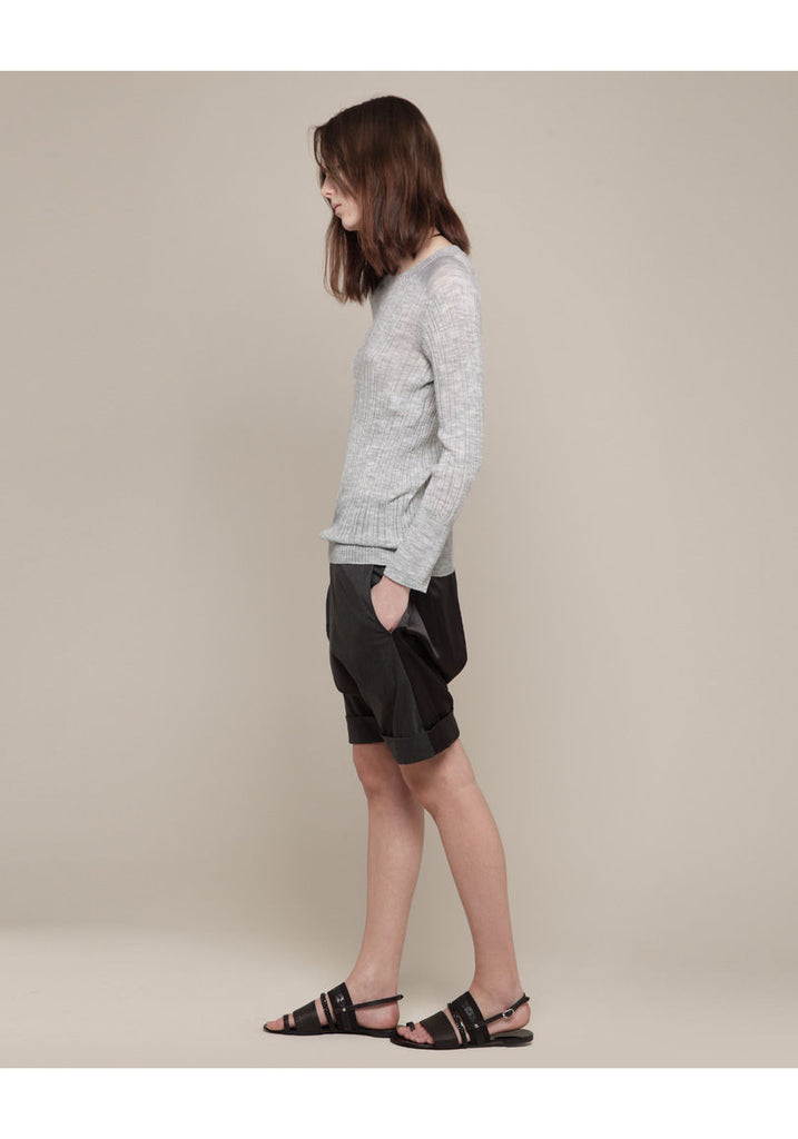 Ribbed Crewneck Pullover