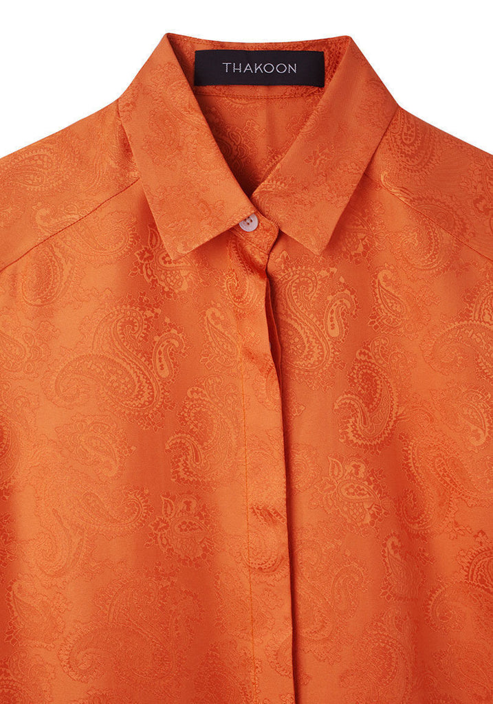 Silk Jacquard Shirtdress