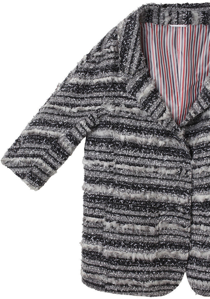 Ribbon Tweed Coat