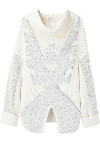 Geometric Knit Poncho