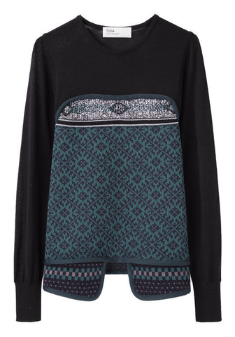 Jacquard Knit Sweater