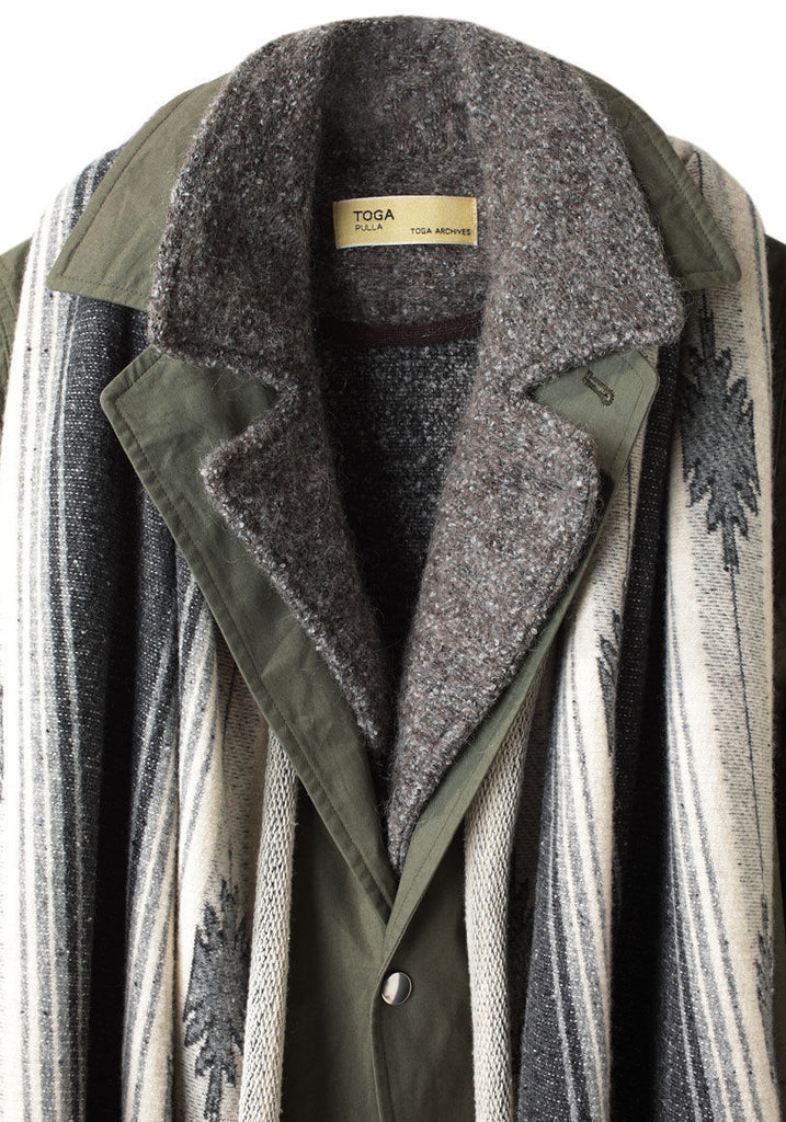 Boucl‚ Jacket w/ Scarf