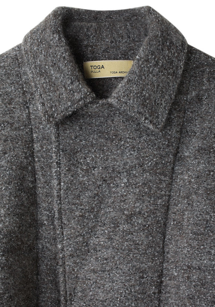 Boucl‚ Jacket w/ Scarf