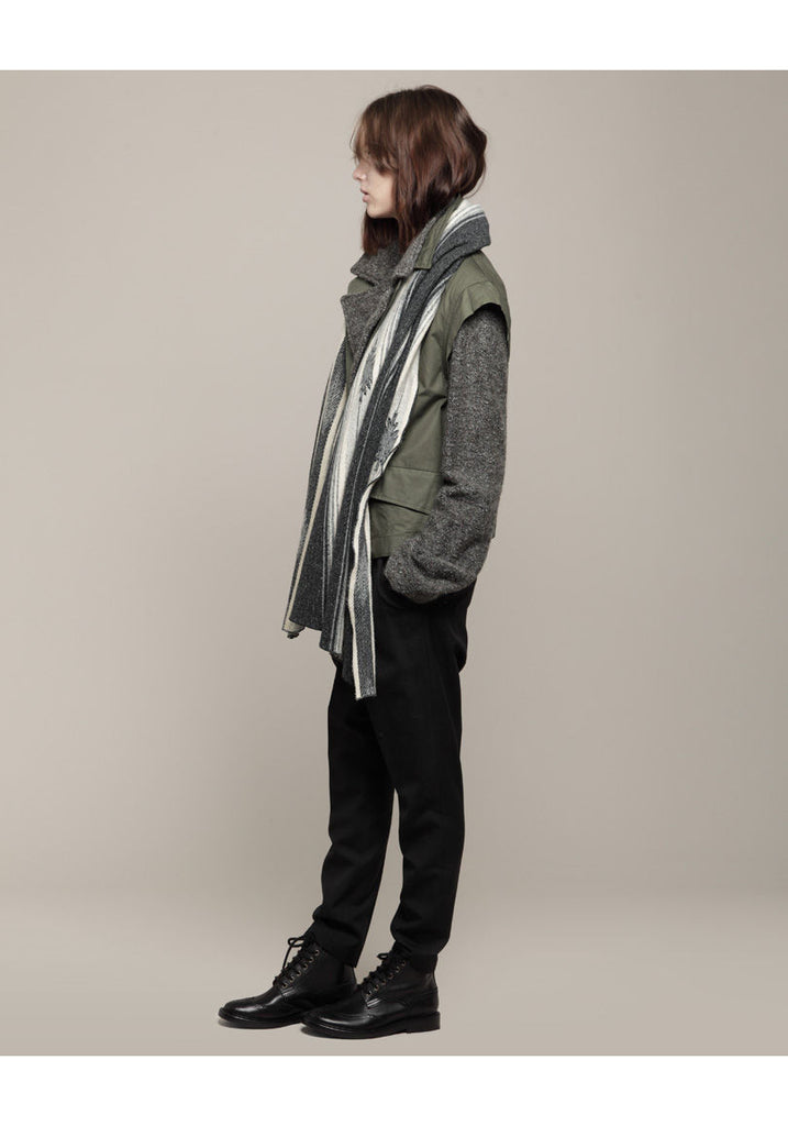 Boucl‚ Jacket w/ Scarf