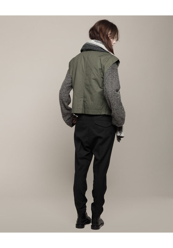 Boucl‚ Jacket w/ Scarf