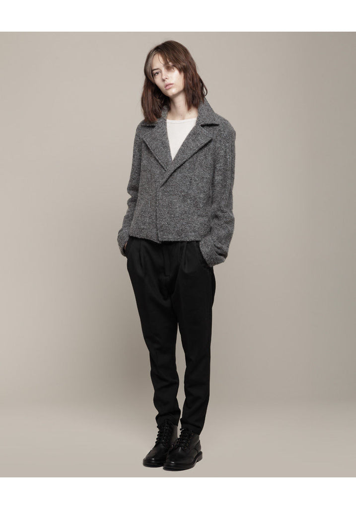 Boucl‚ Jacket w/ Scarf