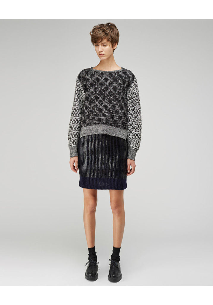 Cropped Jacquard Knit