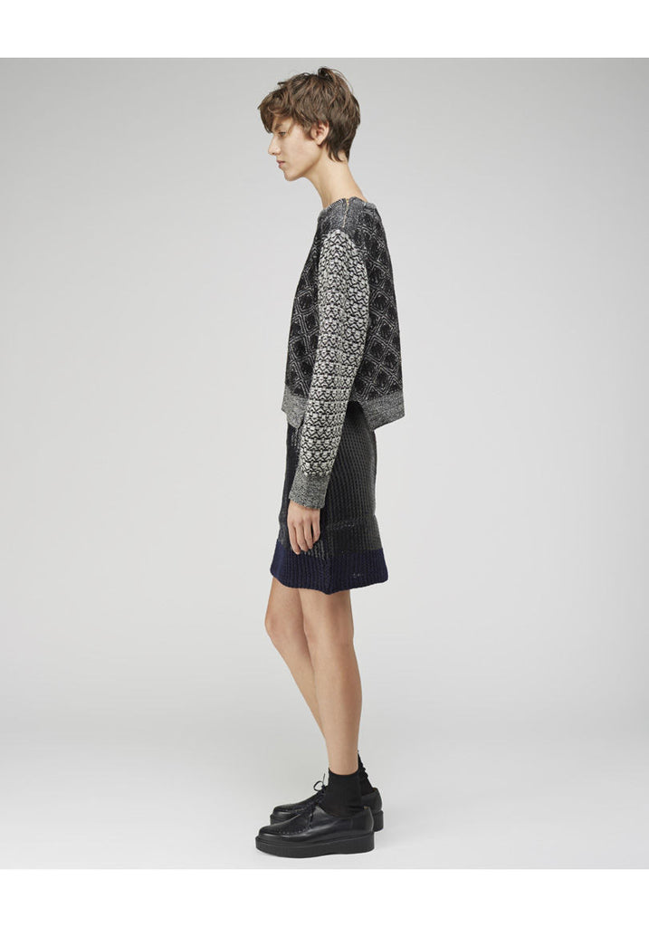 Cropped Jacquard Knit