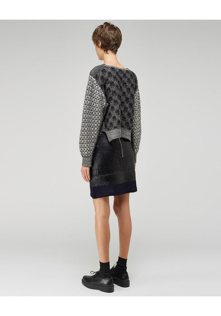 Cropped Jacquard Knit