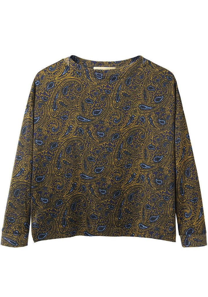 Cropped Paisley Pullover