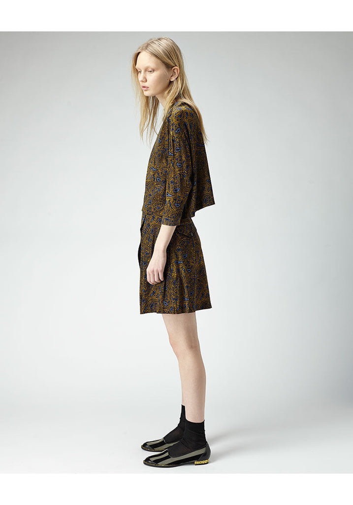 Cropped Paisley Pullover