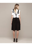 Jersey Pleat Skirt with Braces