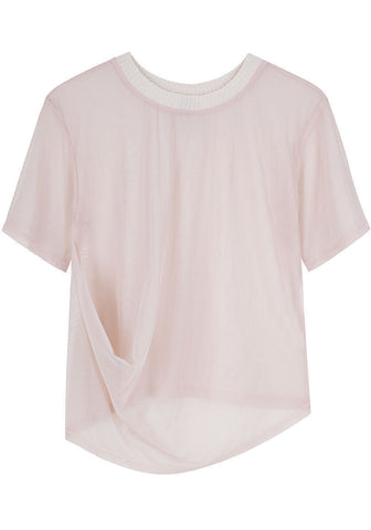 Draped Mesh Tee