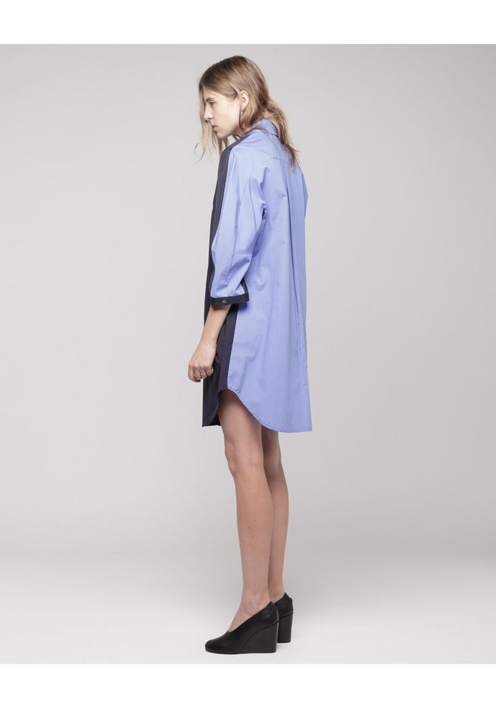 Contrast Back Shirtdress