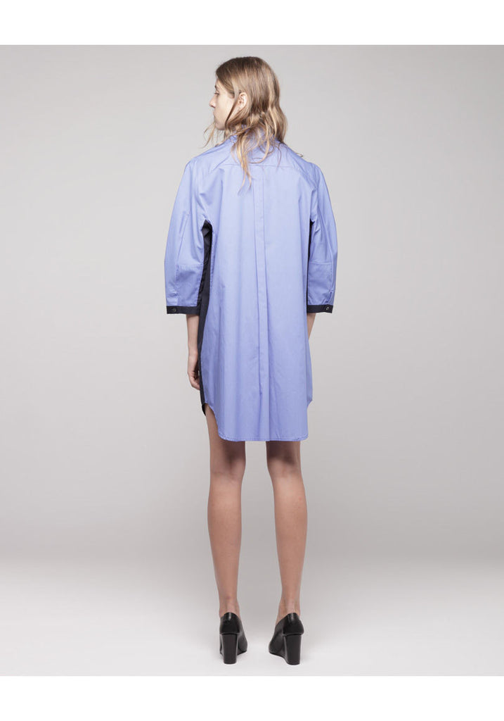 Contrast Back Shirtdress