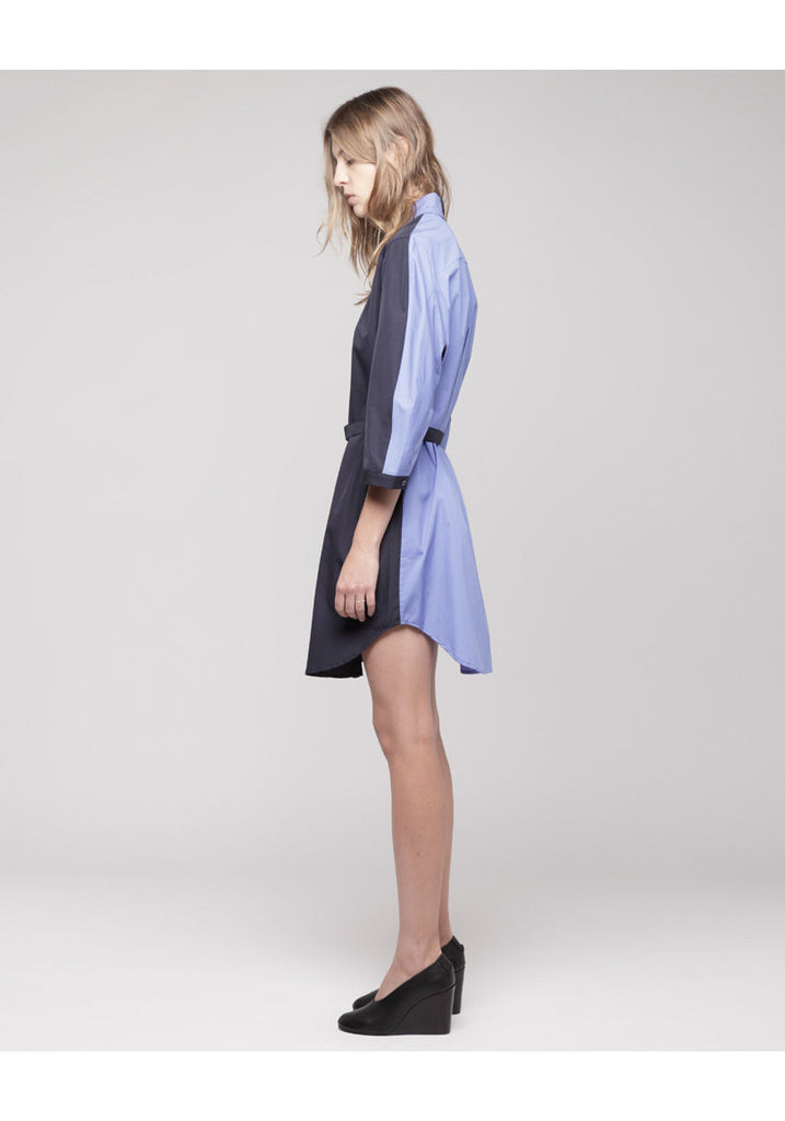 Contrast Back Shirtdress