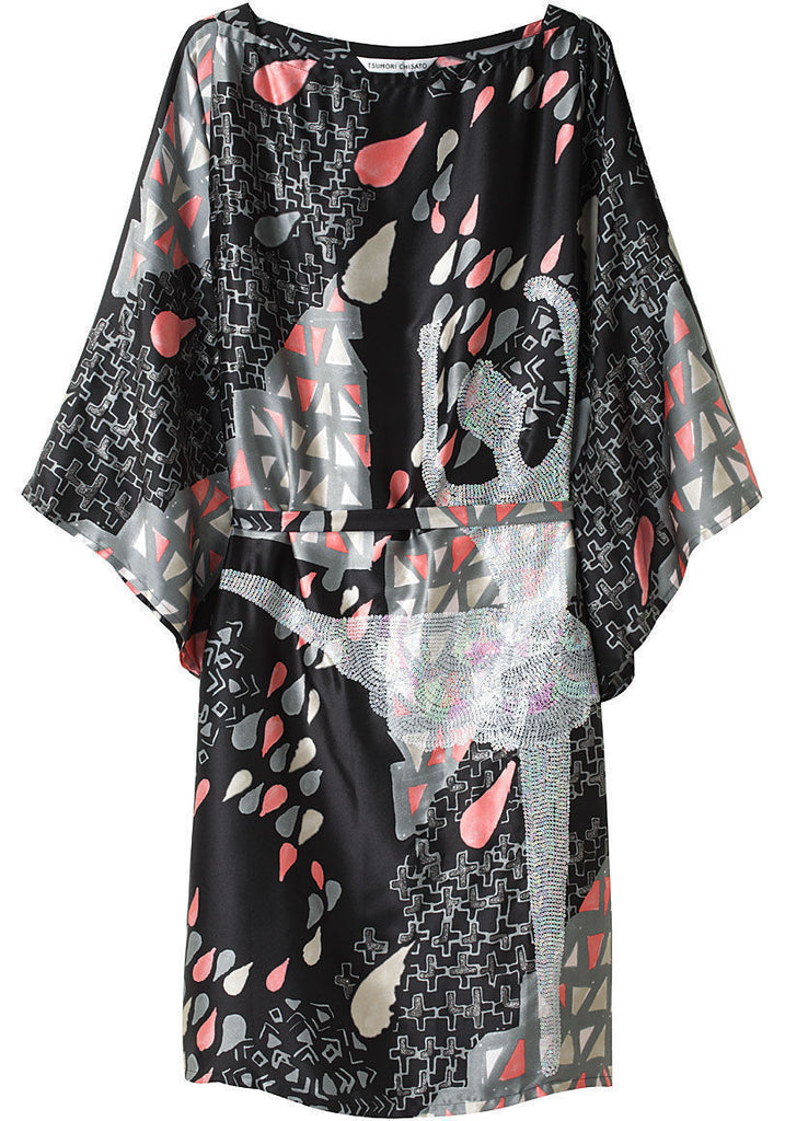 Ballet Printed Silk Dress