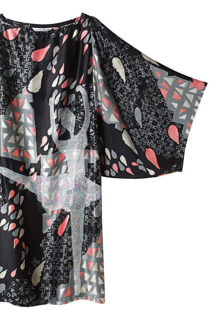 Ballet Printed Silk Dress