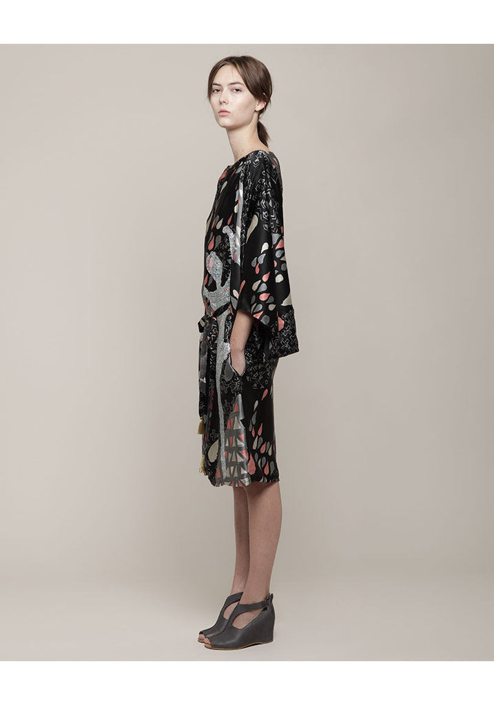 Ballet Printed Silk Dress