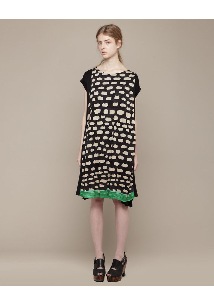 Cap Sleeve Cloud Cat Dress