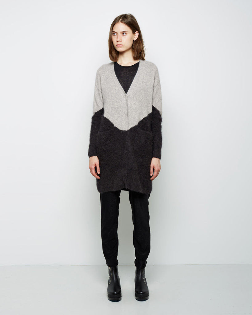 Colorblocked Ferret Knit Cardigan