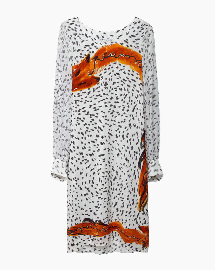 Dotted Fox Print Dress