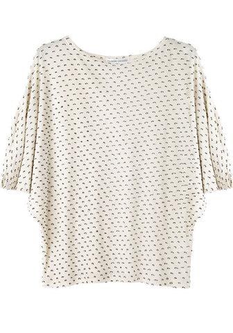Dotted Slouch Sleeve Top