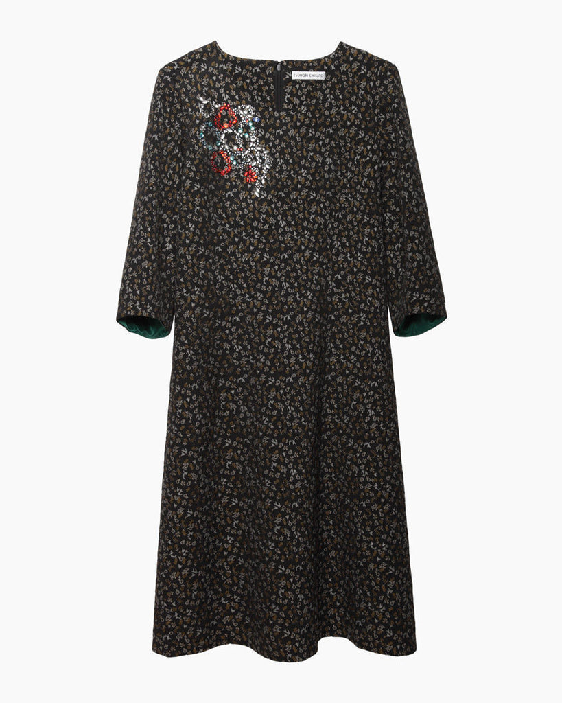 Fox Flower Jacquard Dress
