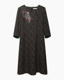 Fox Flower Jacquard Dress